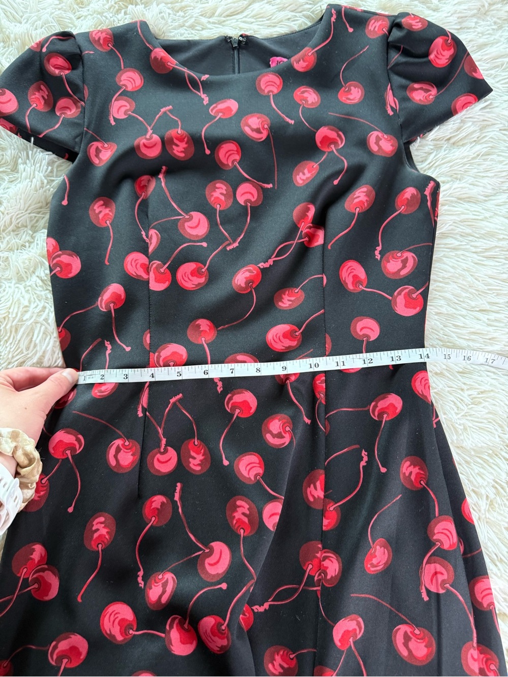 Betsey Johnson Cherry Print Sheath Dress Size 8 - Picture 8 of 13